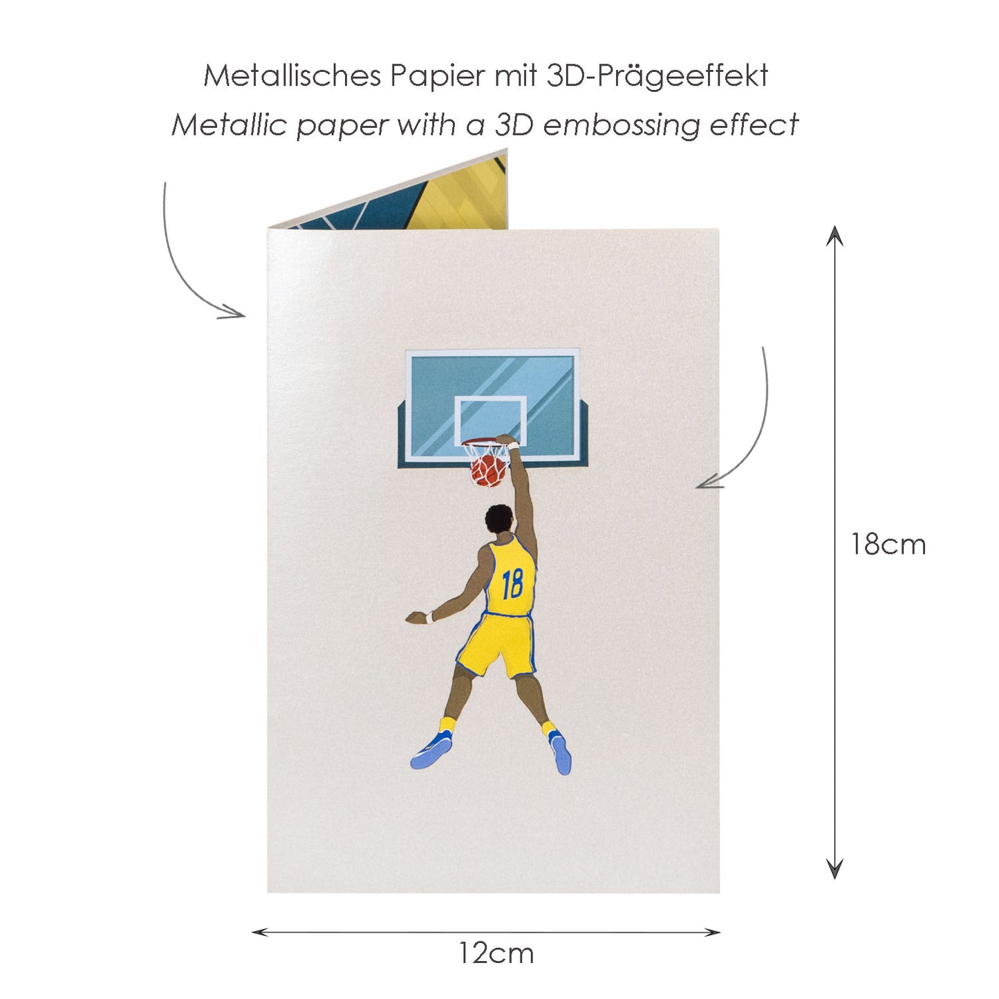 Basketball Pop-Up Karte