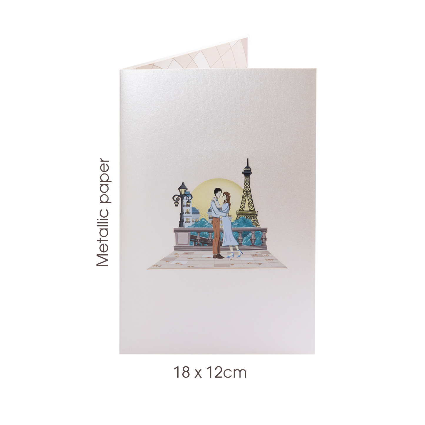Paar und Eiffeltum Paris Pop-Up Karte (neu)