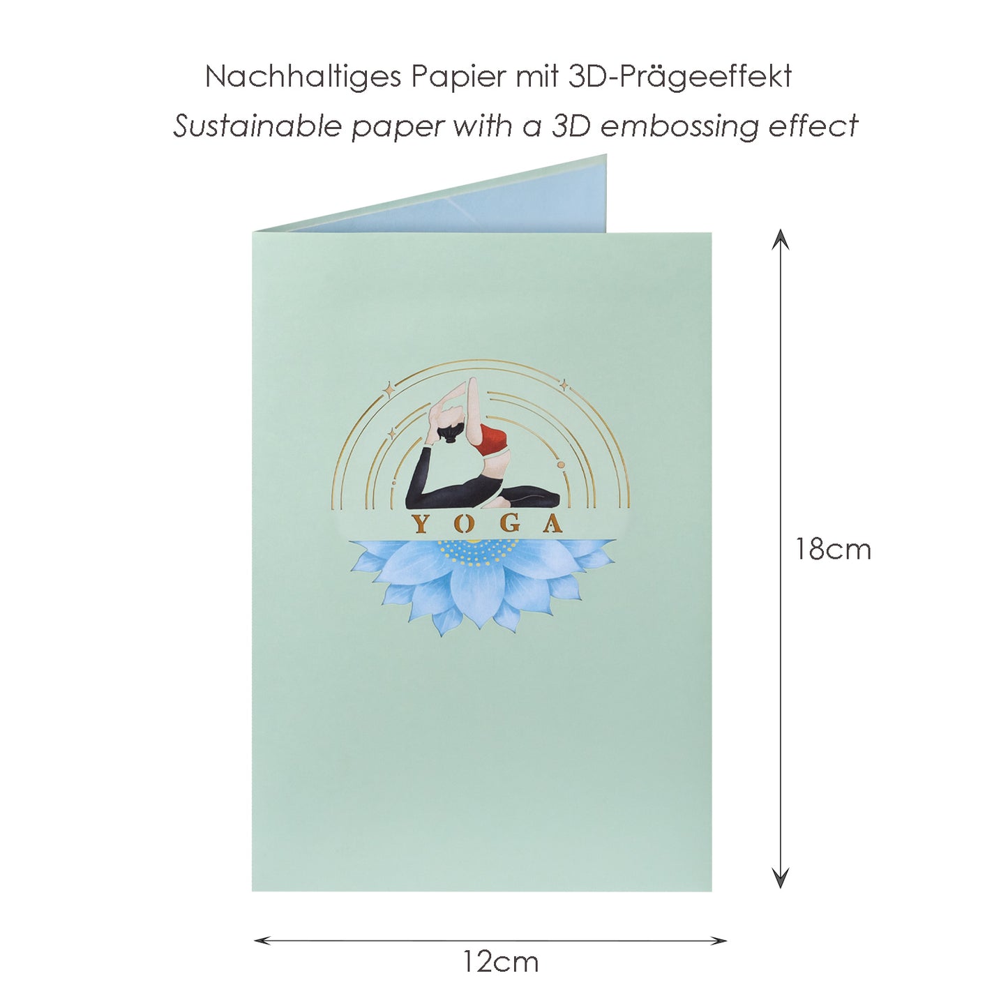 Yoga Frau Pop-Up Karte