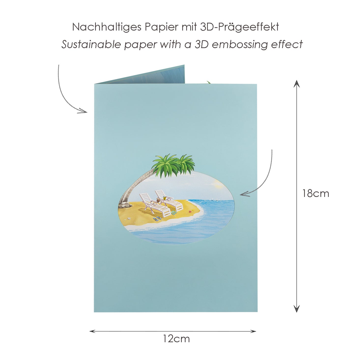Strandurlaub Pop-Up Karte (neu)