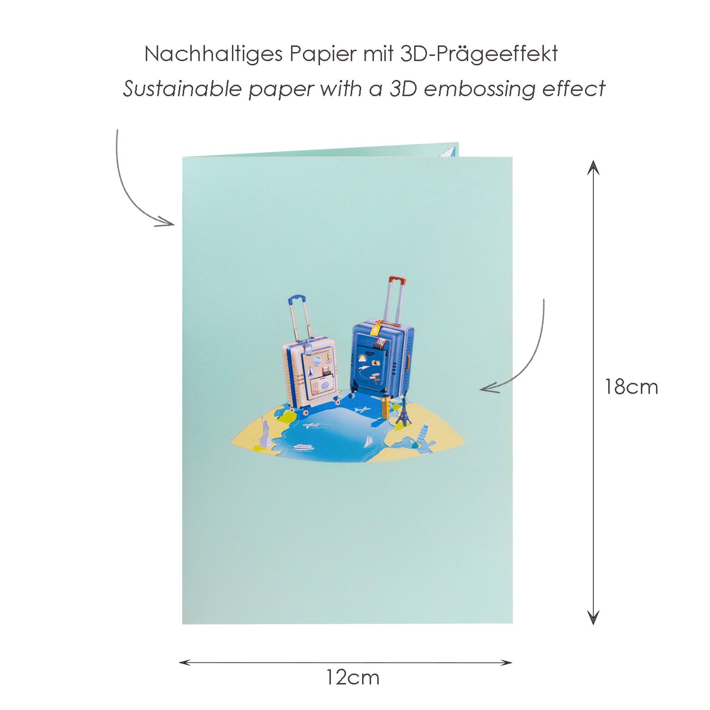 Reisekoffer Pop-Up Karte
