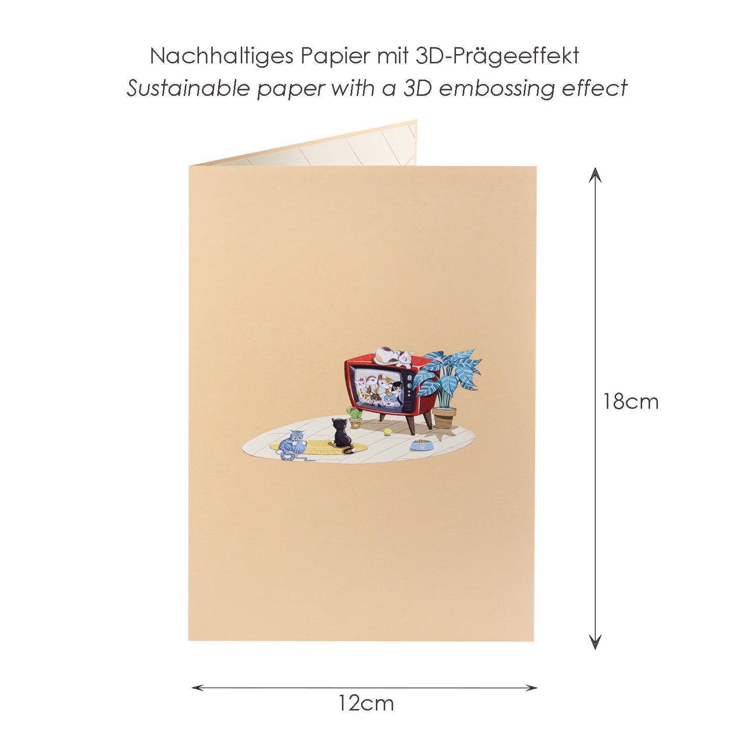 Süße Katze Pop-Up Karte