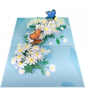Butterflies & Daisies Pop Up Card