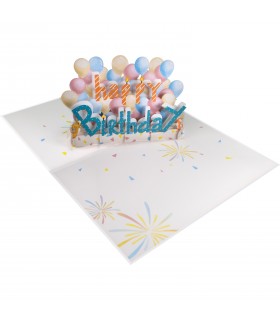 Happy Birthday & Balloon Pop Up Card