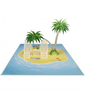 Beach Holidays pop up card