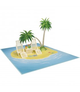 Beach Holidays pop up card
