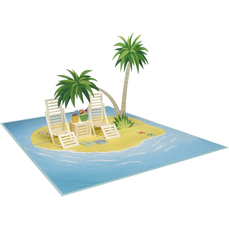 Beach Holidays pop up card