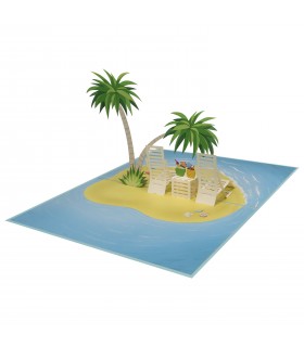 Beach Holidays pop up card