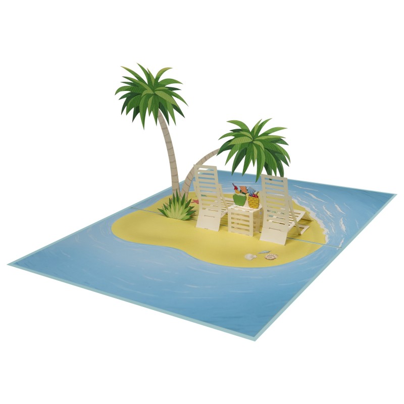 Beach Holidays pop up card