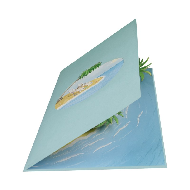 Beach Holidays pop up card