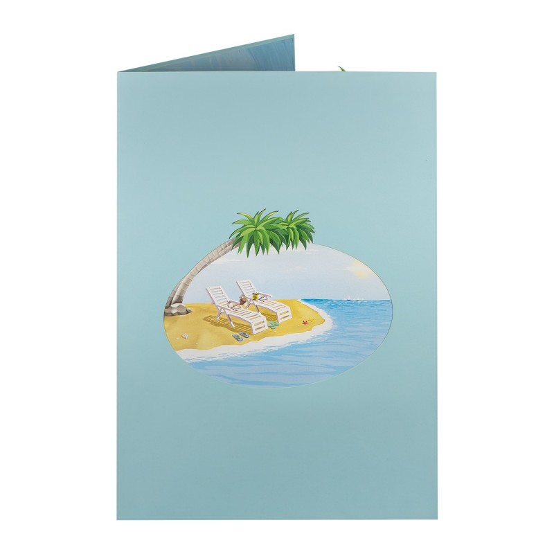 Beach Holidays pop up card