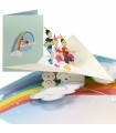 Children On Paper Airplanes Pop Up Card