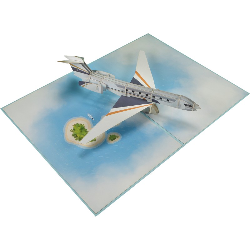 Private jet pop up card