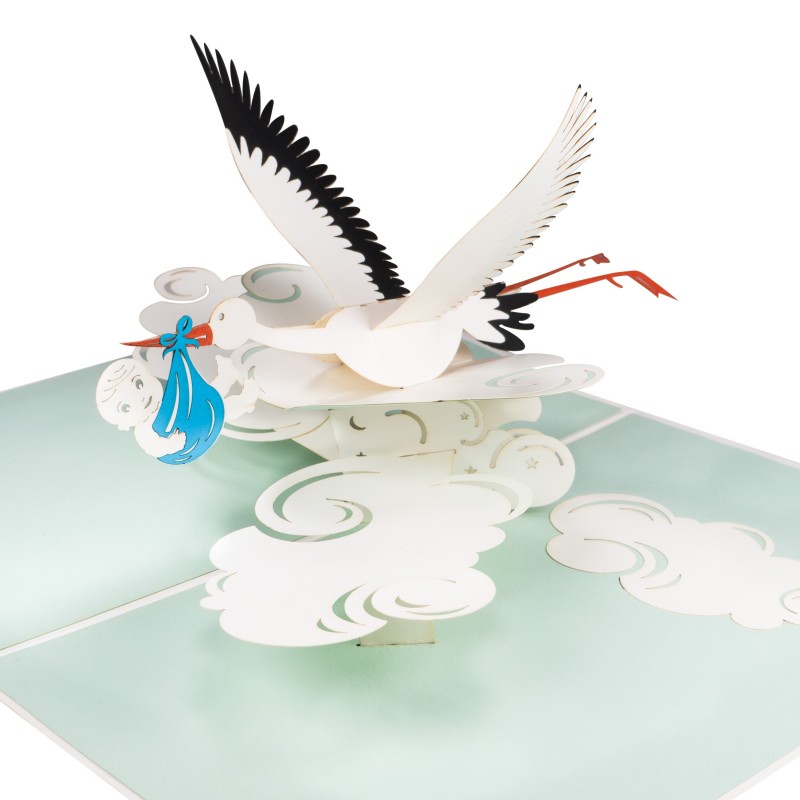 Storks and Baby Pop Up Card