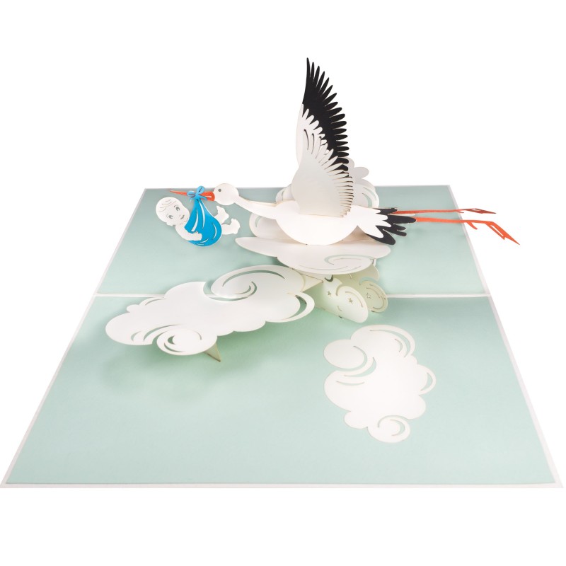 Storks and Baby Pop Up Card