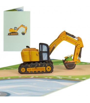 Excavator pop up card