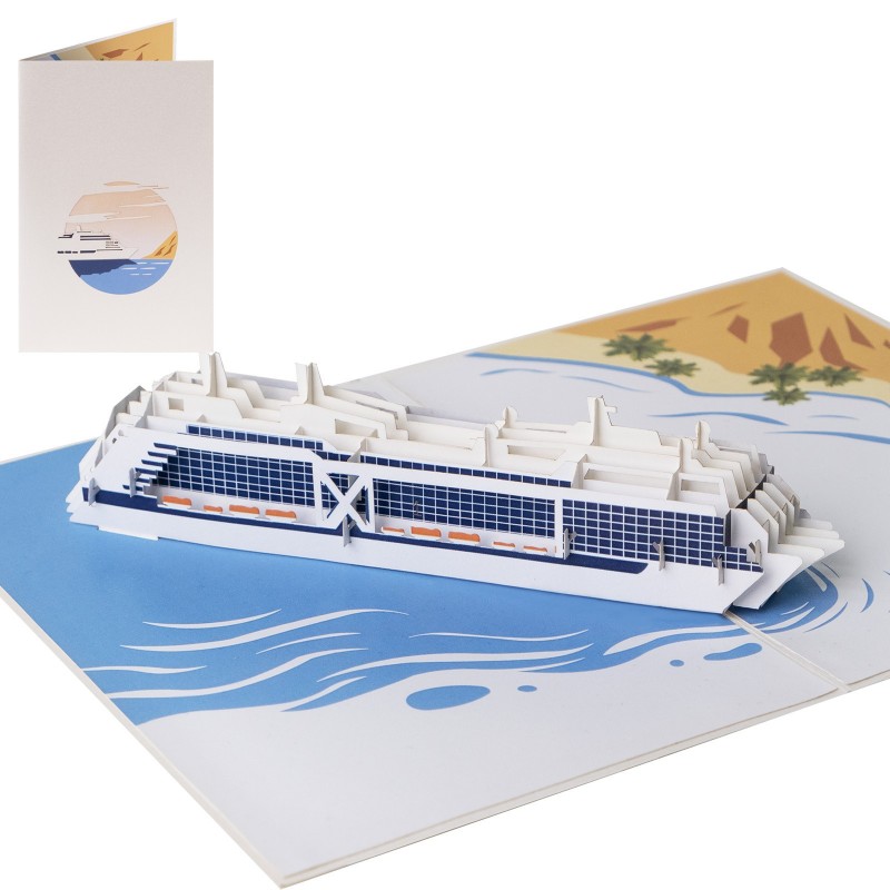 Kreuzfahrschiff  Pop Up Karte