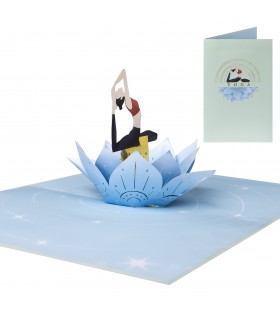 Yoga Woman Pop Up Card