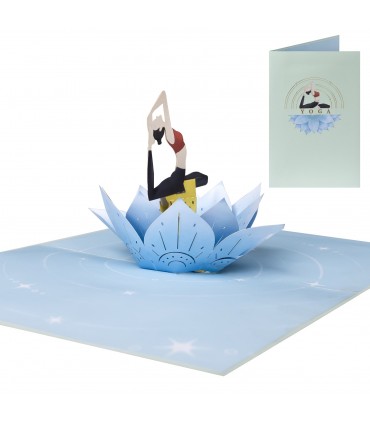 Yoga Woman Pop Up Card