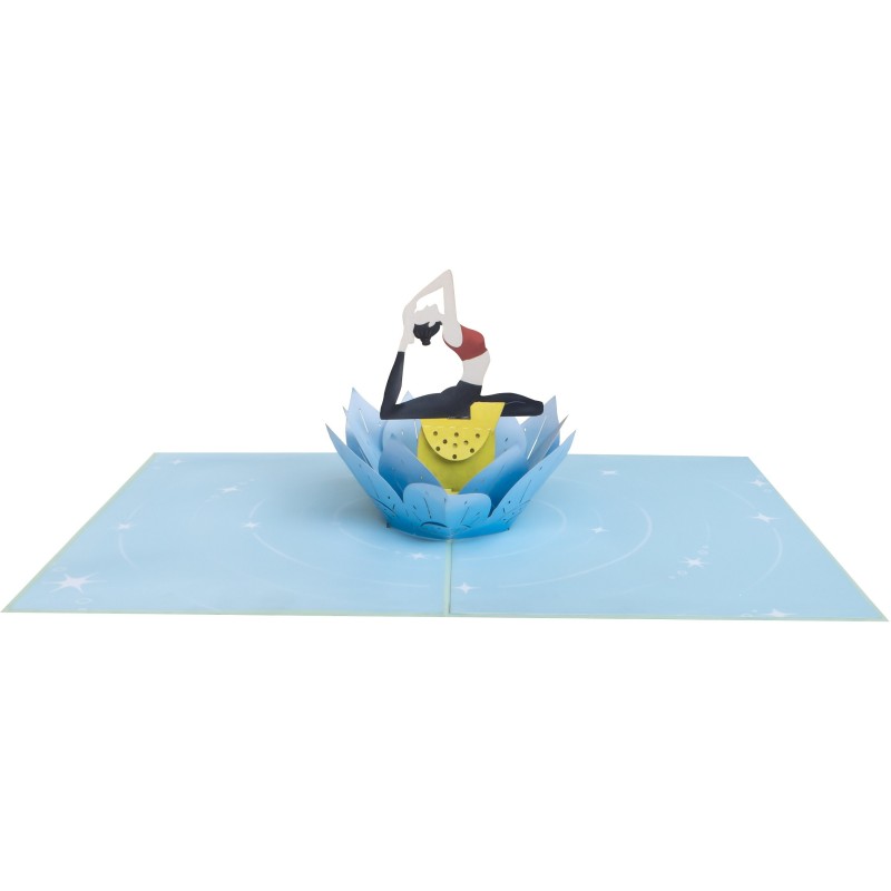 Yoga Woman Pop Up Card