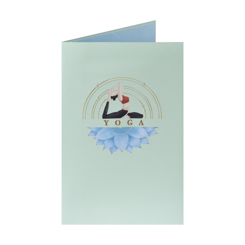 Yoga Woman Pop Up Card