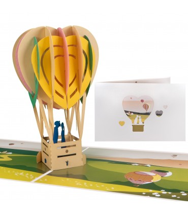 Hot air ballon pop up card