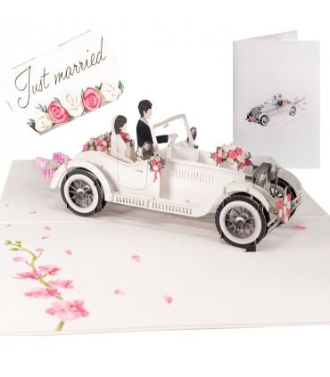 Wedding car pop up card