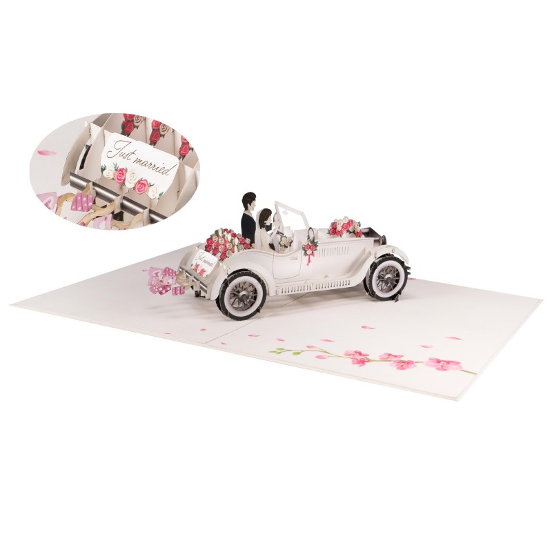 Wedding car pop up card