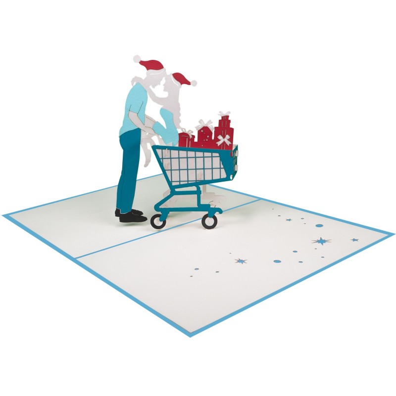 Christmas Card  with Shopping Couple