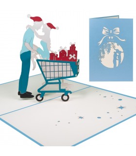 Weihnachtskarte - Weihnacht Shopping Paar