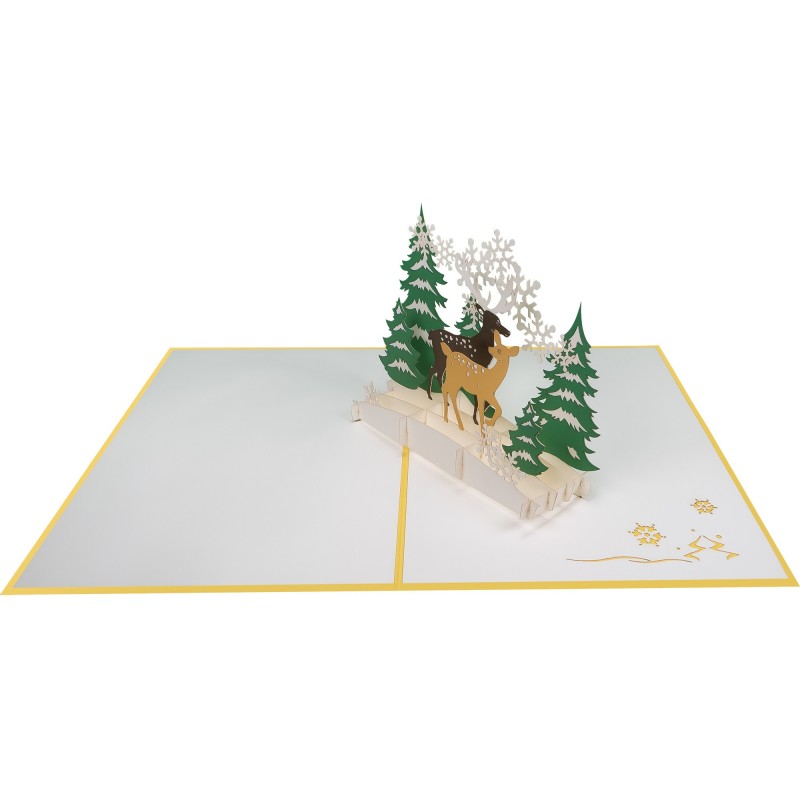 Christmas Card  with Deers