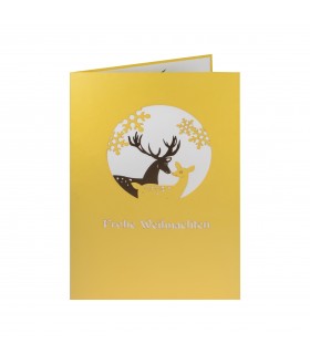 Christmas Card  with Deers