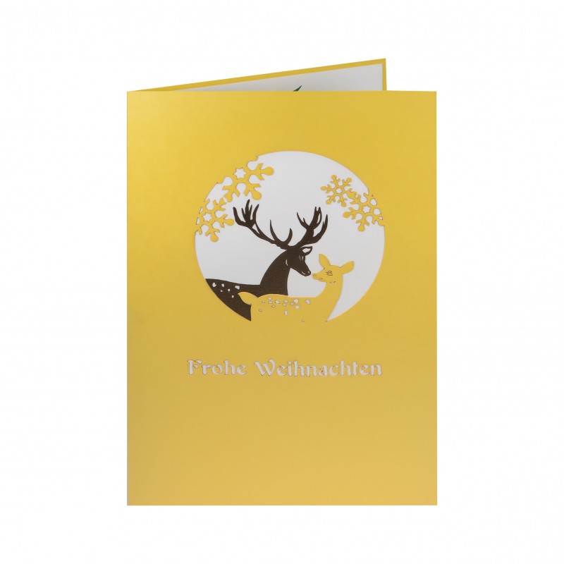 Christmas Card  with Deers