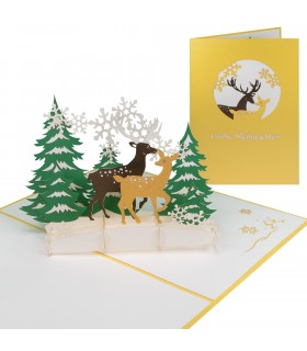 Weihnachtskarte - Hirsch