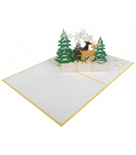 Christmas Card  with Deers