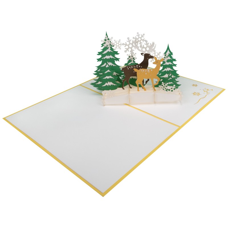 Christmas Card  with Deers