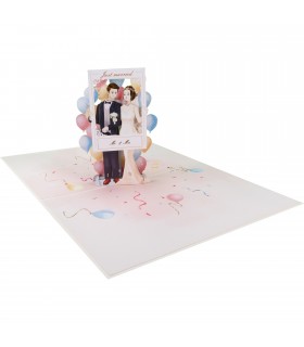 Funny Wedding Photo & Bride and Groom Pop Up Card