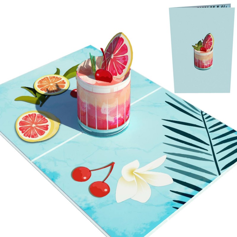 Cocktail pop up card