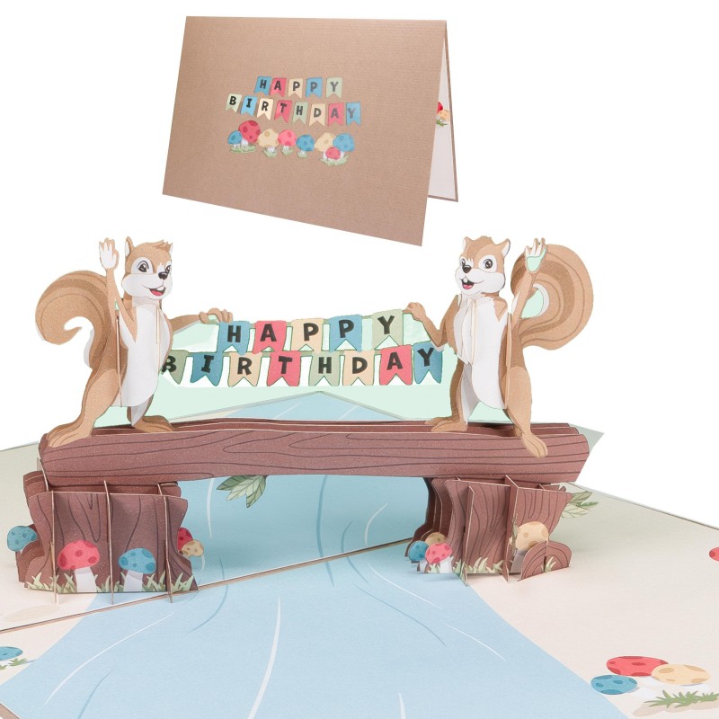 Two Hedgehogs Pop Up Card