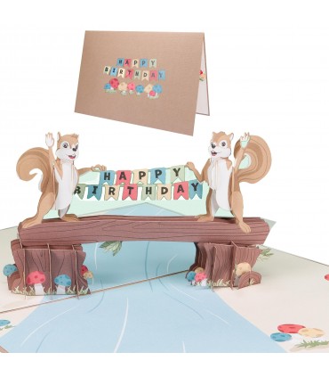 Two Hedgehogs Pop Up Card