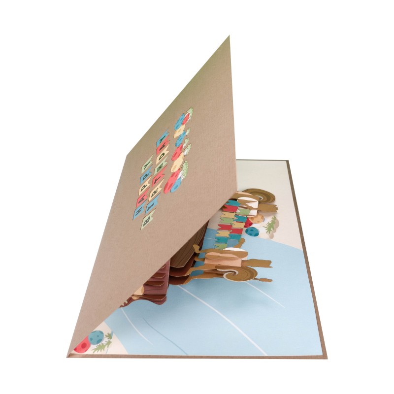 Two Hedgehogs Pop Up Card