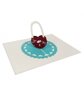 Love lock pop up card overview