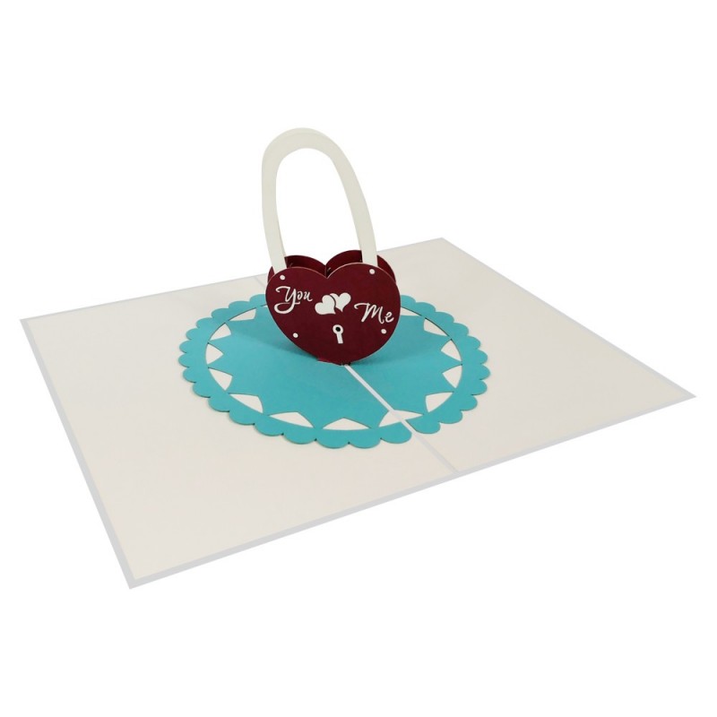Love lock pop up card overview