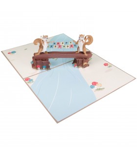 Two Hedgehogs Pop Up Card