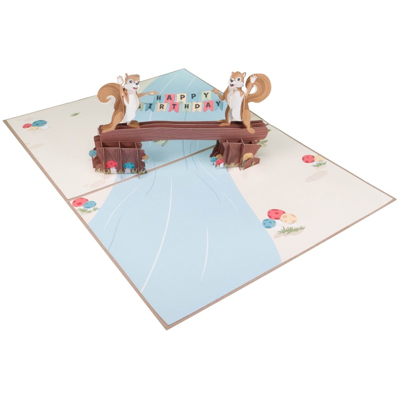 Two Hedgehogs Pop Up Card