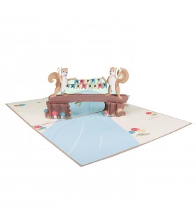 Two Hedgehogs Pop Up Card