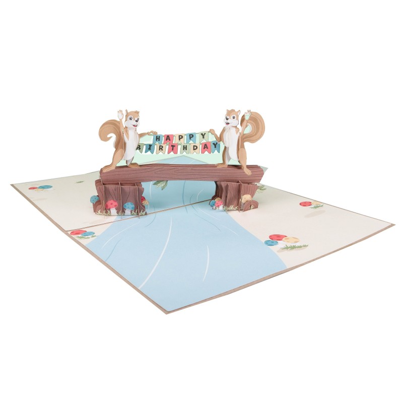 Two Hedgehogs Pop Up Card