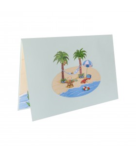 Hammock and Palm Tree Pop Up Card