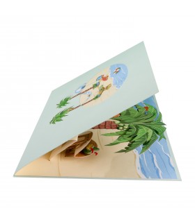 Hammock and Palm Tree Pop Up Card