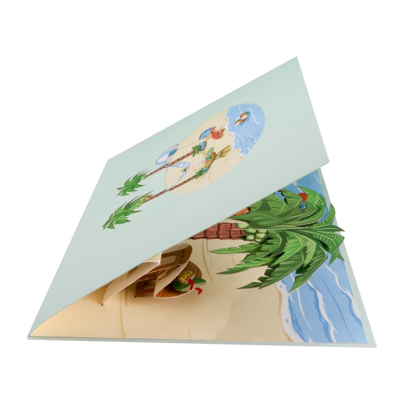 Hammock and Palm Tree Pop Up Card